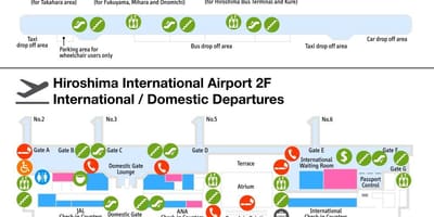 Harta de la hiroshima aeroport