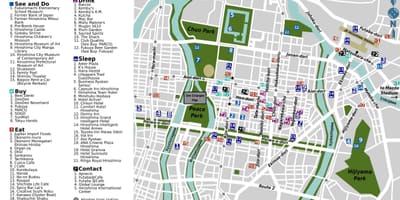 Hiroshima atractii hartă