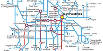 Harta de la hiroshima transport
