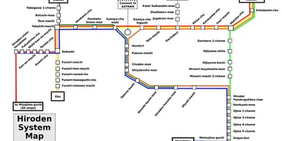 Harta de la hiroshima tren